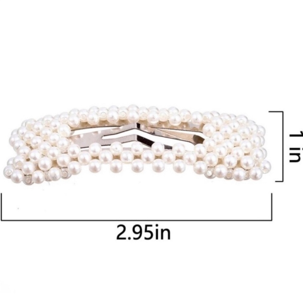 Womens Pearl Barettes Hair Clip Hair Gold Pin-92 - Picture 4 of 7